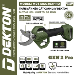 Thân kéo cắt cành 21V Dekton M21-MCC40XPRO