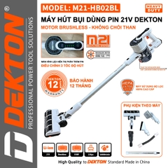 Máy Hút Bụi Cầm Tay Dùng Pin Dekton M21-HB02BL Công Suất 350W