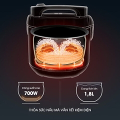 Nồi cơm điện KALITE KRC6018 700W chống dính dung tích 1,8L