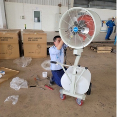 Quạt phun sương công nghiệp có bánh xe và đẩy tay Mitsuta HW-20MC08