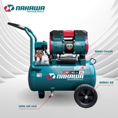 Máy nén khí không dầu, tốc nhanh, siêu êm NAKAWA NK-32H32PRO - 32 lít