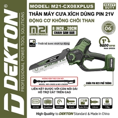 Máy cưa xích pin 21v Dekton M21-CX08XPLUS