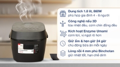 Nồi Cơm Điện Tử Toshiba RC-18DR5UVN(H)