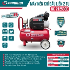 Máy Nén Khí đầu liền 2 tụ NAKAWA NK-2T2530E 2250W 30L