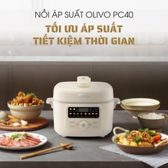 Nồi Áp Suất Điện Đa Năng OLIVO PC40 – Nồi 2 Nắp, 3 Chế Độ Nấu, Màn Hình OLED Hiện Đại, Lòng Nồi INOX 304, Đa Chức Năng 10 Chế Độ Cài Sẵn, Dung Tích 4L, Công Suất 1300W