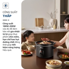 Nồi Nấu Chậm OLIVO SC30 - 3 Mức Nhiệt Cài Sẵn - Điều Khiển Núm Xoay - Lòng Gốm Tráng Men - Nắp Kính Cường Lực - Dung tích 3L