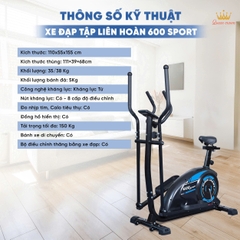 Xe đạp tập toàn thân Queen Crown QC 600 Sport