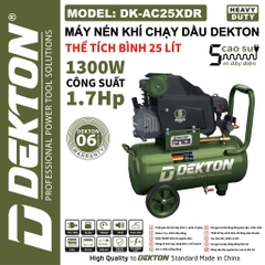 Máy nén khí có dầu Dekton DK-AC25XDR 1.7Hp 25L