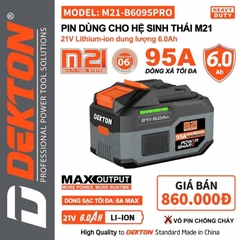 Pin 21V 6.0Ah Dekton M21-B6095PRO