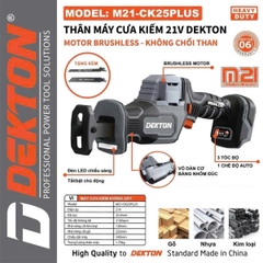 Thân máy cưa kiếm dùng pin Dekton M21-CK25PLUS