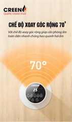 Máy sưởi gốm cao cấp CREEN CR-H28DT Có điều khiển từ xa