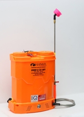 Máy phun thuốc trừ sâu, côn trùng điện HANKIL 20DP- ắc quy Cam Bình ắc quy 12V12Ah