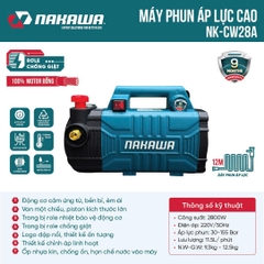Máy phun áp lực NAKAWA NK-CW28A (có chỉnh áp)