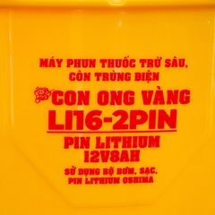 Máy phun thuốc trừ sâu, côn trùng điện CON ONG VÀNG Li16-pin Vàng Pin lithium 12V8Ah