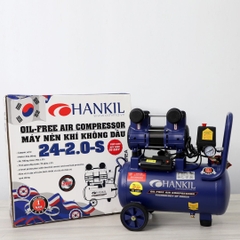 Máy nén khí HANKIL 24-2.0-S 2.0HP Xanh Điện 1 pha (Không dầu,nhanh,dây đồng)