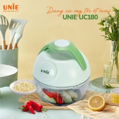 Máy xay hành tỏi ớt mini UNIE UC180 lưỡi dao sắc bén, chất liệu an toàn, dễ tháo lắp vệ sinh