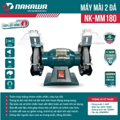 Máy mài 2 đá 125MM NAKAWA NK-MM180 1/4HP