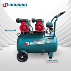Máy nén khí không dầu, tốc nhanh, siêu êm NAKAWA NK-36H48L - 48 lít