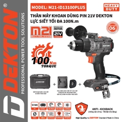 Thân máy khoan dùng pin 21V Dekton M21-ID13100PLUS