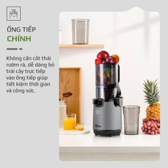 Máy Ép Chậm OLIVO SJ196 Titanium - Ép Trái Cây Nguyên Quả - Động Cơ AC Cao Cấp, Êm Nhất Thị Trường