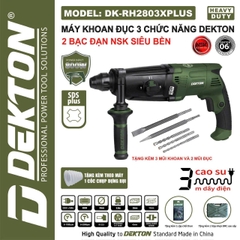 Máy khoan đục 3 chức năng Dekton DK-RH2803XPLUS 800W