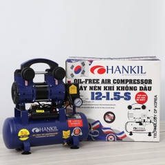 Máy nén khí HANKIL 12-1.5-S 1.5HP Xanh Điện 1 pha (Không dầu,nhanh,dây đồng)