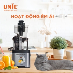 Máy ép chậm UNIE USJAC91S công suất 400W, ống tiếp nguyên liệu 82mm, vận hành êm ái (độ ồn <60dB)
