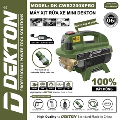Máy xịt rửa xe mini Dekton DK-CWR2200XPRO 790W