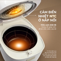 Nồi cơm điện lòng gốm cao cấp UNIE URC818P, Có chế độ cơm cháy độc đáo