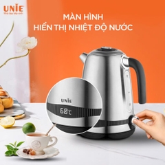 Ấm siêu tốc UNIE UEK1761S dung tích 1.7L, tùy chỉnh nhiệt độ nước, chất liệu inox 304
