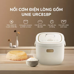 Nồi cơm điện lòng gốm cao cấp UNIE URC818P, Có chế độ cơm cháy độc đáo