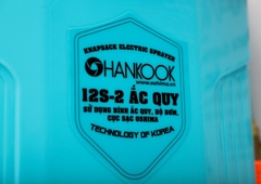 Máy phun thuốc trừ sâu, côn trùng điện HANKOOK 12S-ắc quy Xanh Bình ắc quy 12V8Ah