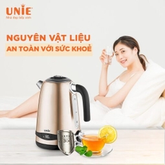 Ấm siêu tốc UNIE UEK1762C dung tích 1.7L, công suất 2200W, dễ dàng tuỳ chỉnh nhiệt độ nước