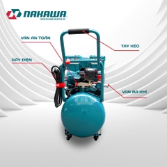 Máy nén khí không dầu, tốc nhanh, siêu êm Nakawa NK-BH5050PRO - 50 lít 3750W