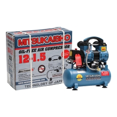 Máy nén khí Mitsukaisho 12-1.5 1.5HP Xanh dương Điện 1 pha (Không dầu,nhanh,dây đồng)