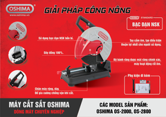 Máy cắt sắt Oshima OS2000 2.0kW Đỏ-xám Điện 1 pha