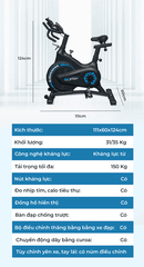 Xe đạp tập thể dục Queen Crown 550 Sport