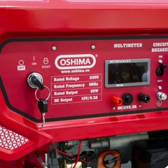 Tổ máy phát điện OSHIMA MPD-3000-D 3.0KW Đỏ 4 thì (chạy xăng)