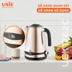 Ấm siêu tốc UNIE UEK1762C dung tích 1.7L, công suất 2200W, dễ dàng tuỳ chỉnh nhiệt độ nước