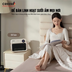 Máy sưởi gốm Creen CR-H38DT treo tường có điều khiển