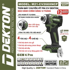 Thân máy chuyên vít pin 21V Dekton M21-CV268XNCP