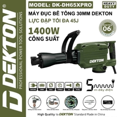 Máy đục bê tông 30mm Dekton DK-DH65XPRO 1400W