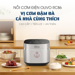 Nồi Cơm Điện OLIVO RC86 - Lòng Nồi INOX 304 Chống Dính Tự Nhiên, Nấu Cơm Ngon, Thiết Kế Tinh Tế, Sang Trọng