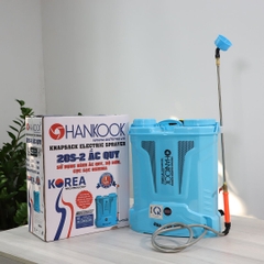 Máy phun thuốc trừ sâu, côn trùng điện HANKOOK 20S-2 ắc quy Xanh Bình ắc quy 12V8Ah