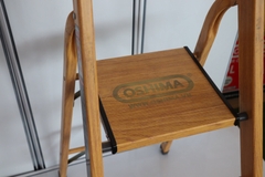 Thang nhôm xếp Oshima TG3 Màu gỗ (ghế -3 bậc)
