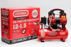 Máy nén khí Oshima 12-1.5 1.5HP Đỏ Điện 1 pha (Không dầu,nhanh,dây đồng)