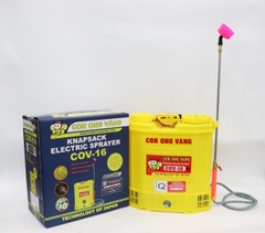 Máy phun thuốc trừ sâu, côn trùng điện Con Ong Vàng COV-16-ắc quy Vàng 12V8Ah
