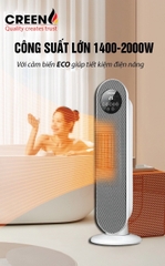 Máy sưởi gốm cao cấp CREEN CR-H28DT Có điều khiển từ xa