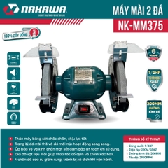 Máy mài 2 đá 200MM NAKAWA NBG200 1/2HP