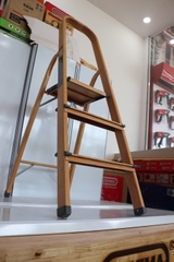 Thang nhôm xếp Oshima TG3 Màu gỗ (ghế -3 bậc)